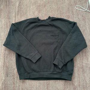 Essentials Black Crewneck Sweatshirt
